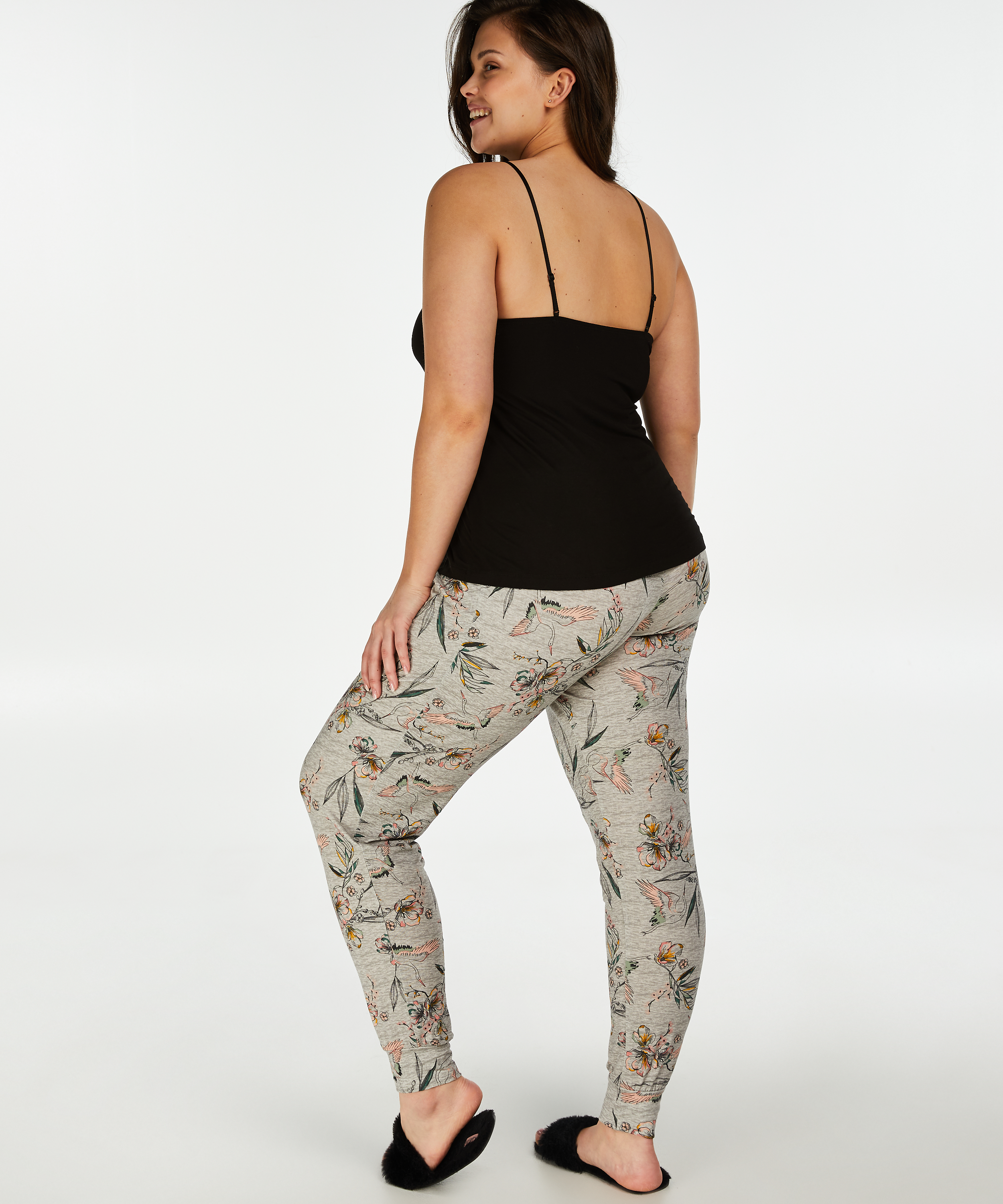 Pantalon Fleece, Gris, main