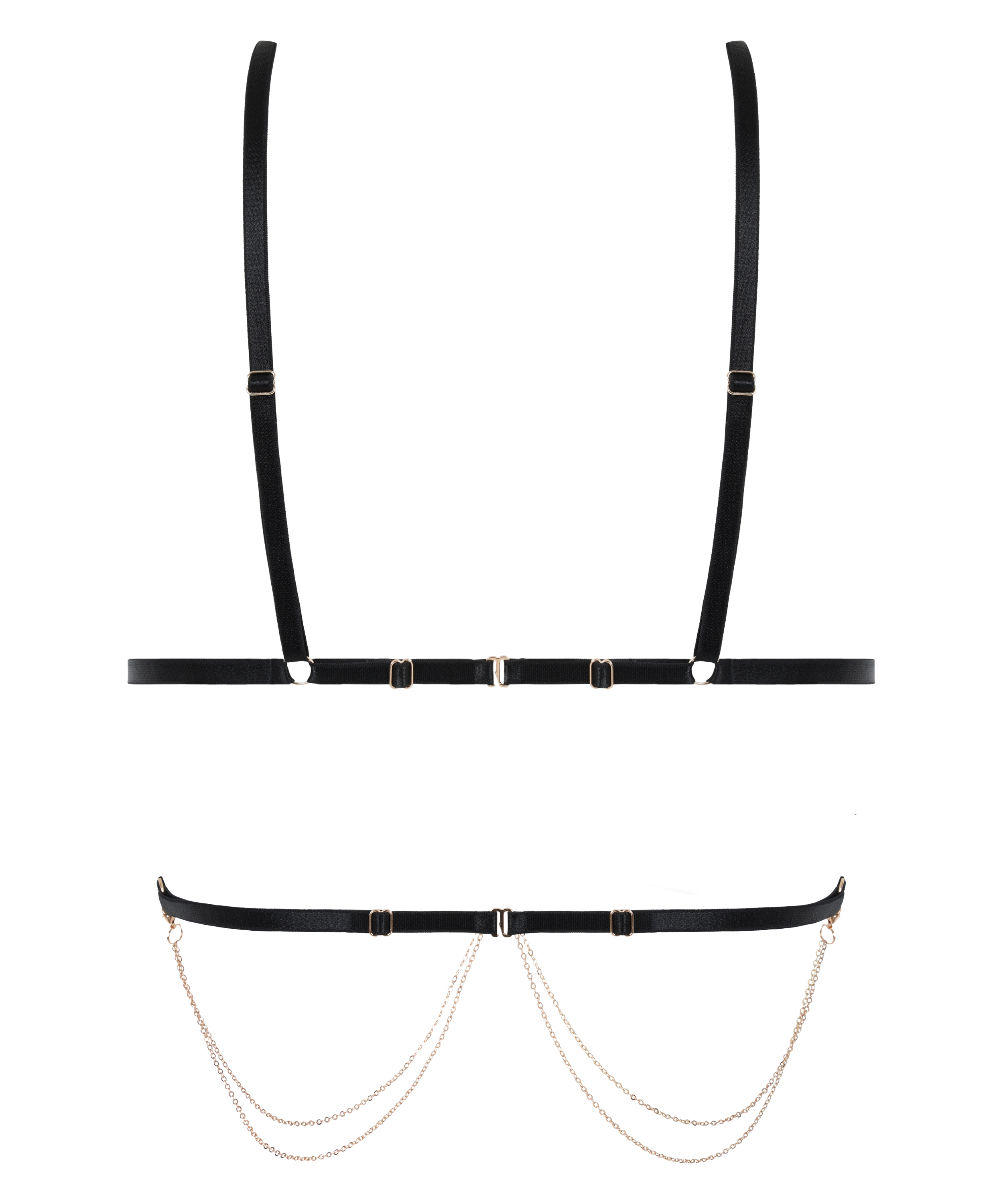 Bralette Chain Top, Schwarz, main