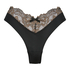 Slip br&eacute;silien &eacute;chancr&eacute; Lexi, Noir