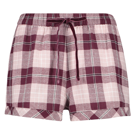 Shorts Twill Check, Rot