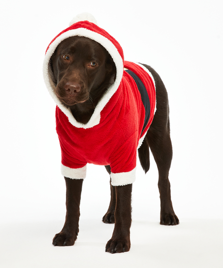 Fleece Hunde-Onesie, Rot