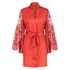 Kimono aus Satin und Spitze, Rot