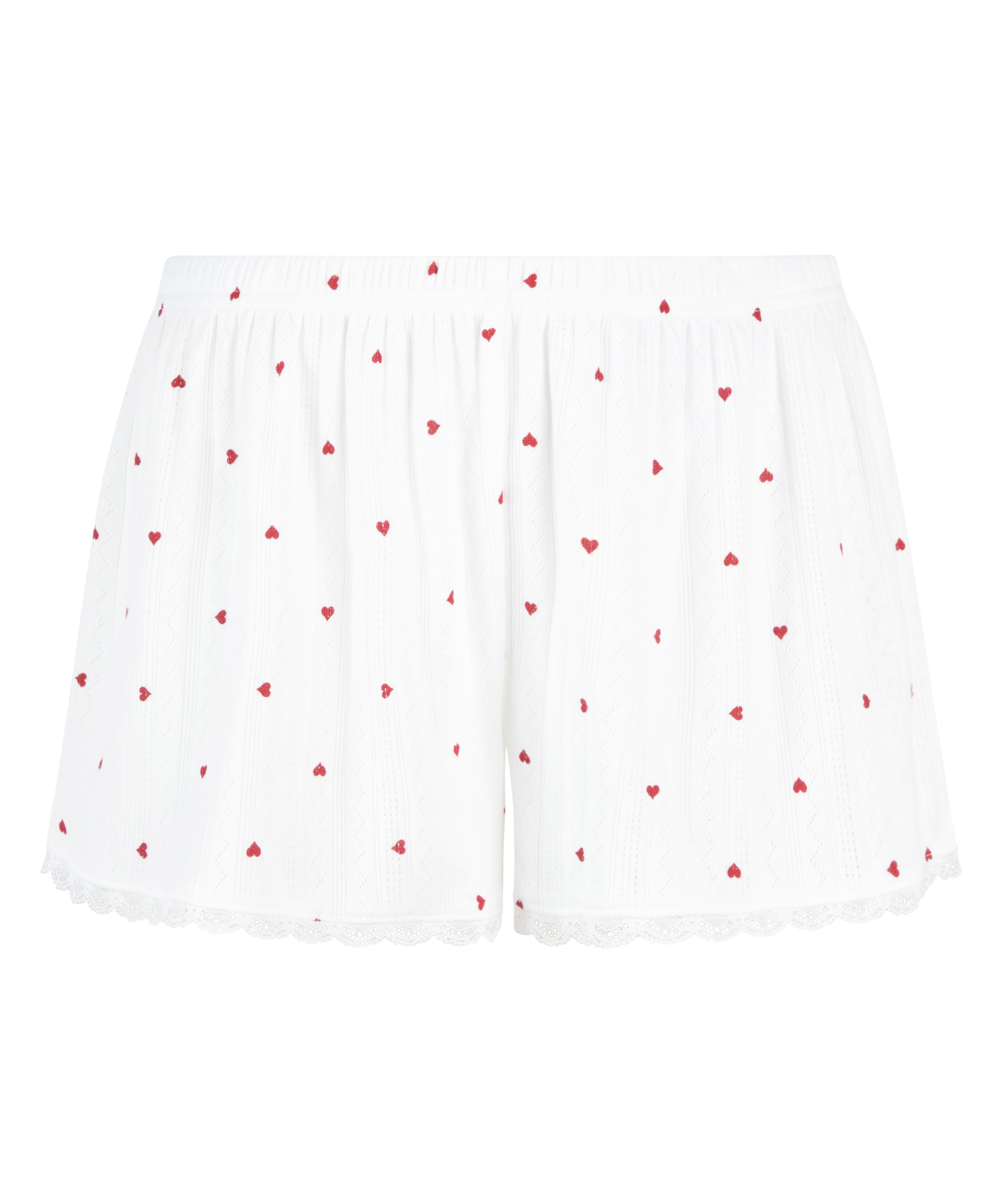 Short de pyjama Pointelle, Blanc, main