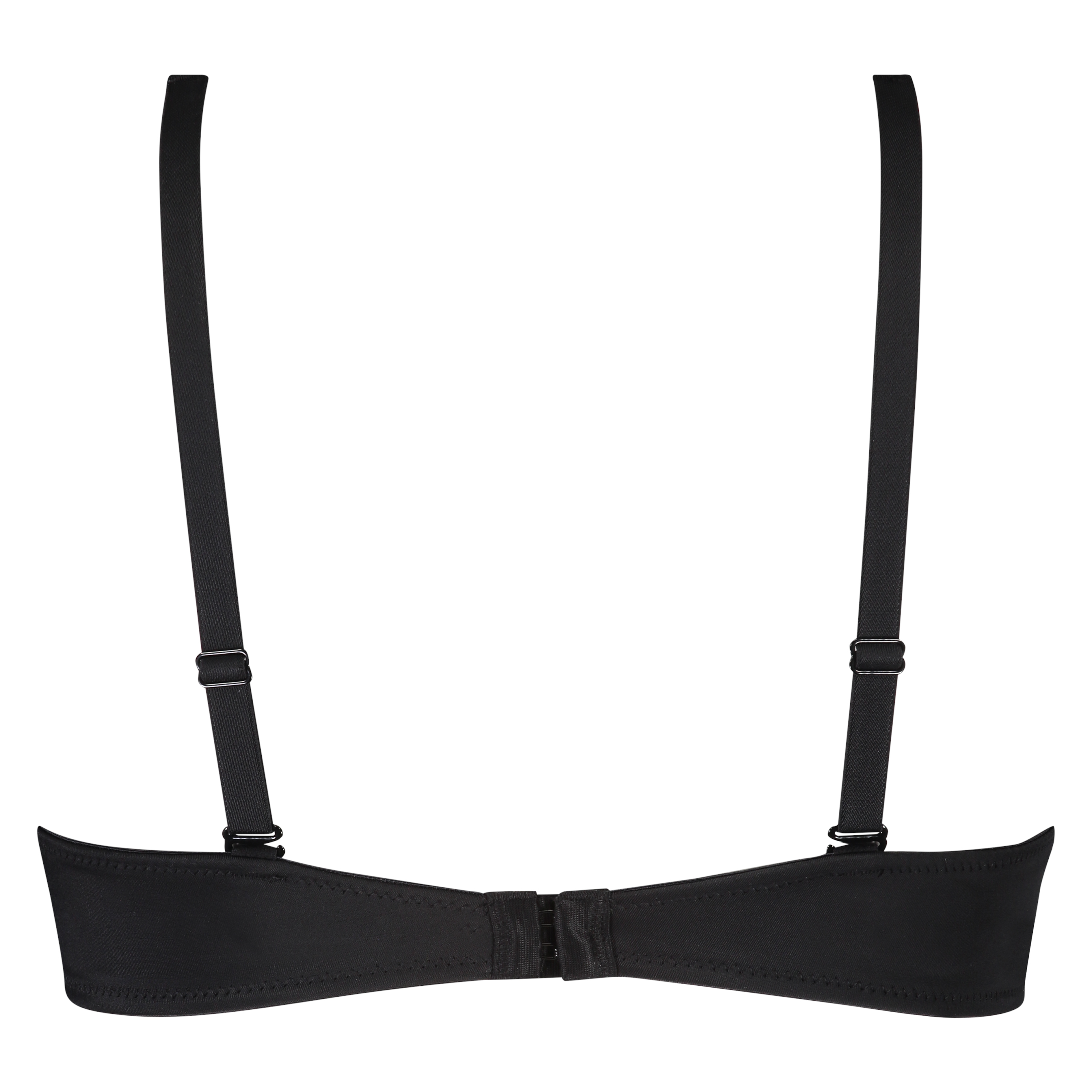 Nicht-vorgeformter Bügel-BH Satin Fleece, Schwarz, main