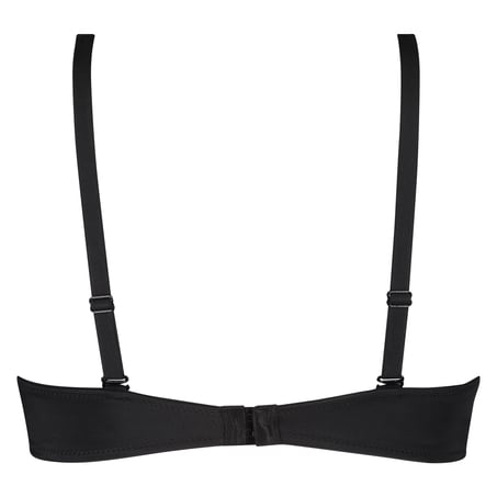 Nicht-vorgeformter Bügel-BH Satin Fleece, Schwarz