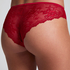 Slip brésilien Invisible Lace Back, Rouge