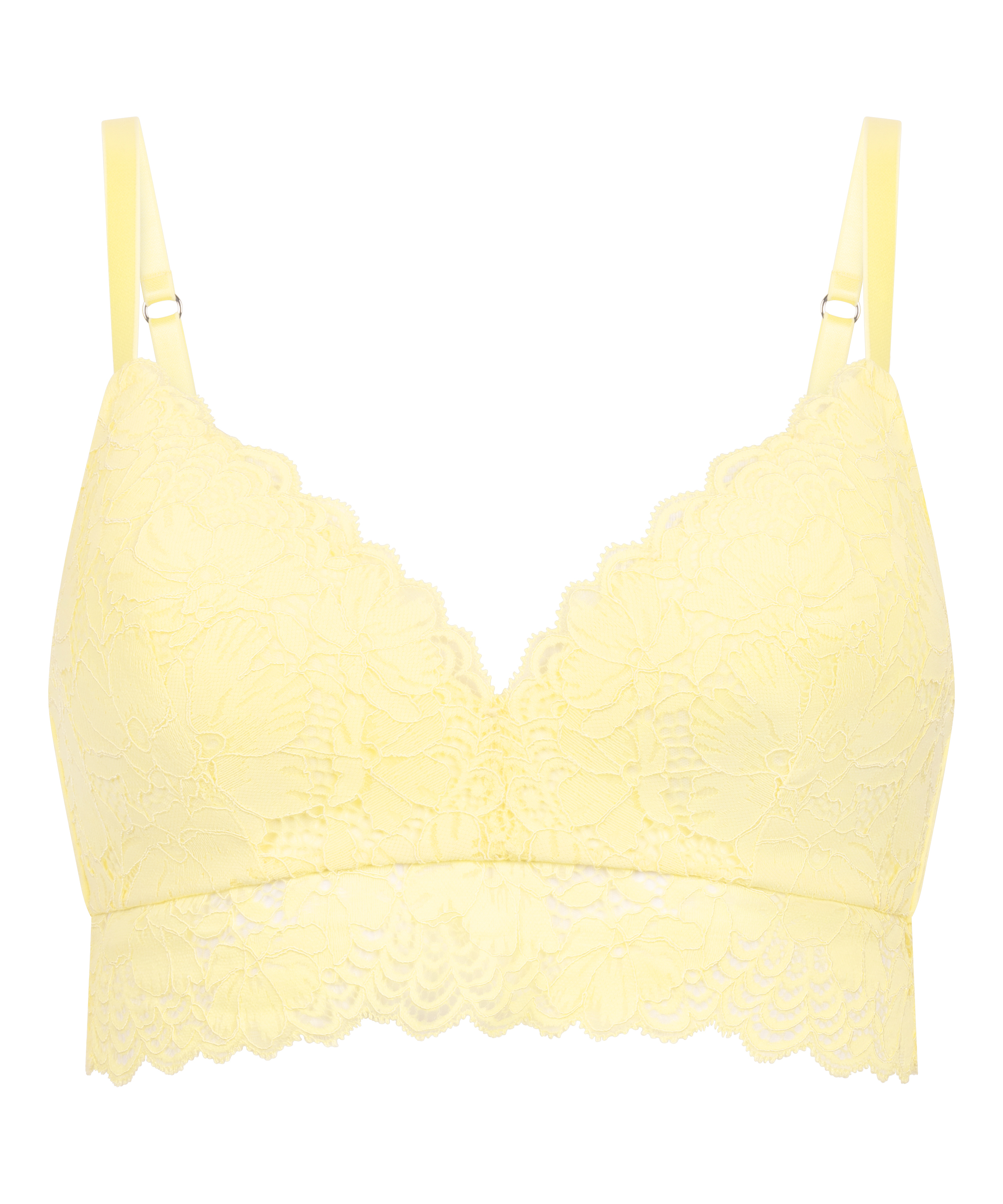 Soutien-gorge sans armatures pr&eacute;form&eacute; Andrea, Jaune, main