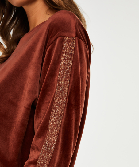 Schwangerschafts-Oberteil Velours Schimmer, Braun