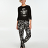 Pyjamahose Jersey, Schwarz