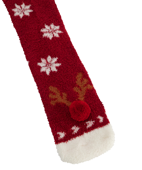 Chaussettes cosy Christmas, Rouge