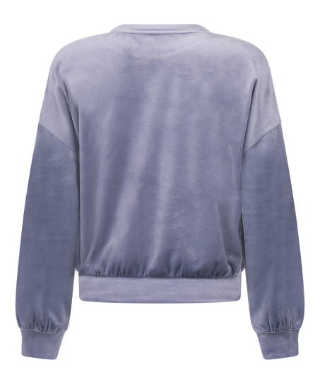 Velours Top, Blau