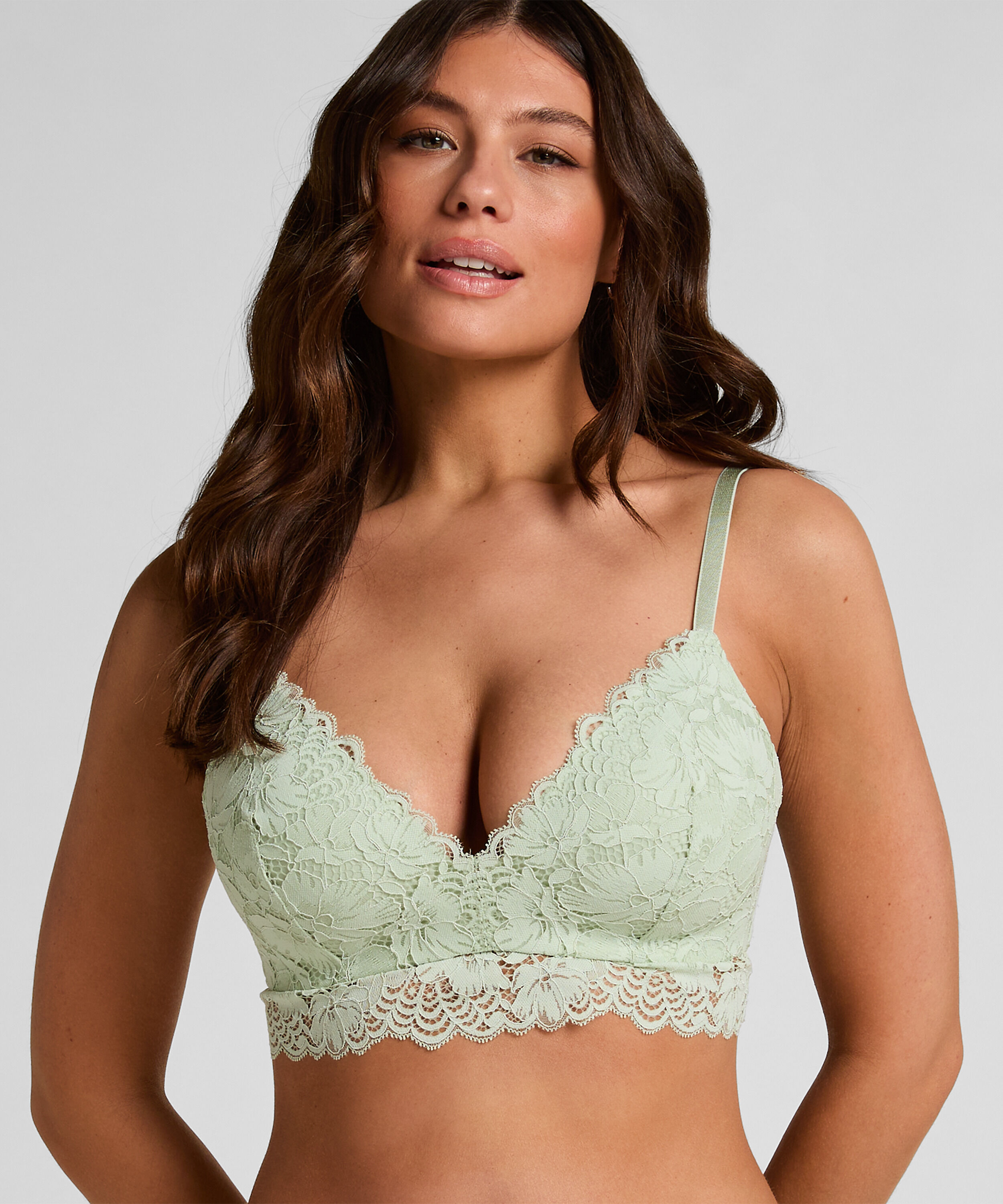 Gepolsterter bügelloser BH Andrea, Grün Gepolsterter bügelloser BH Andrea, Grün