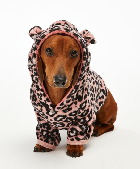 Fleece Hunde-Onesie, Rose