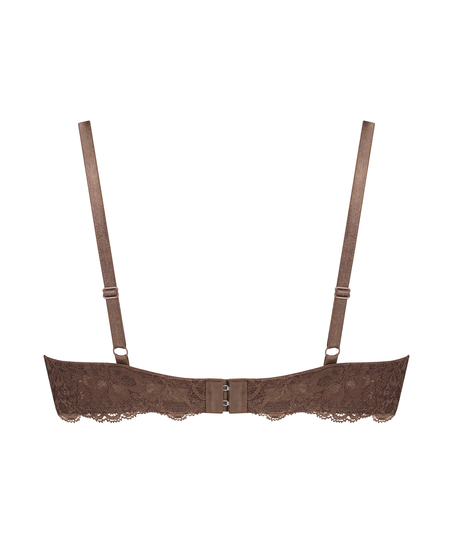 Unwattierter Bügel-BH Marine, Braun