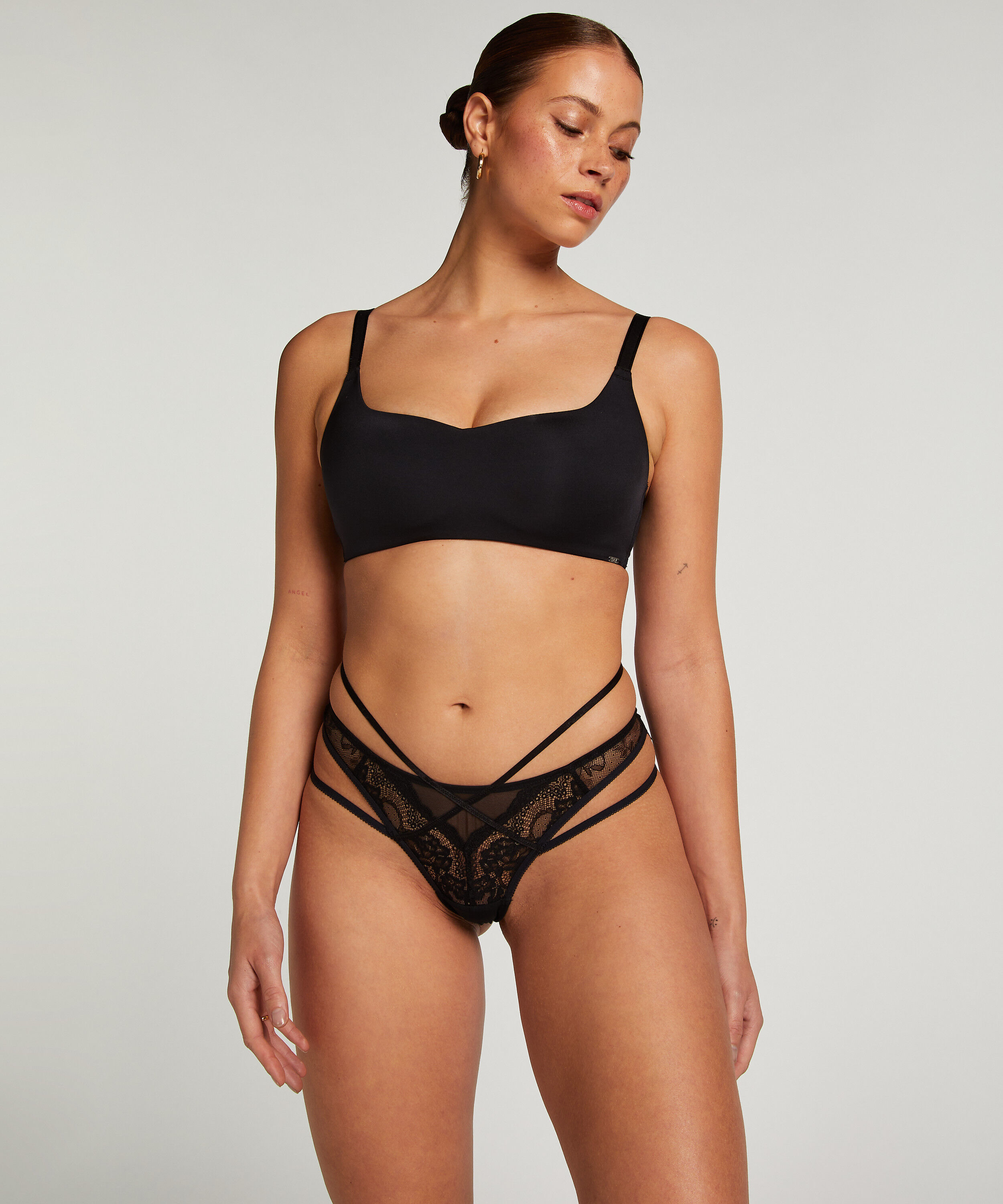 Slip br&eacute;silien Amala, Noir