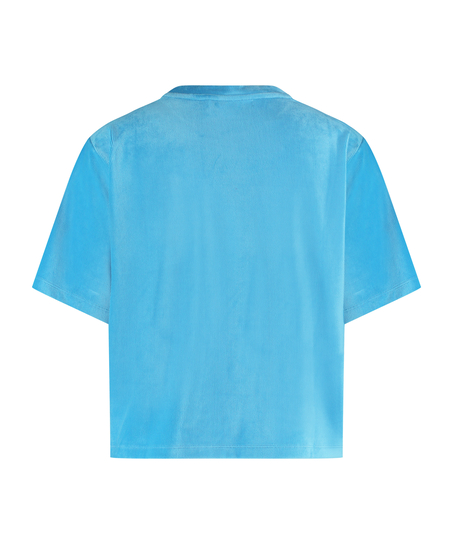 Top Rippsamt, Blau