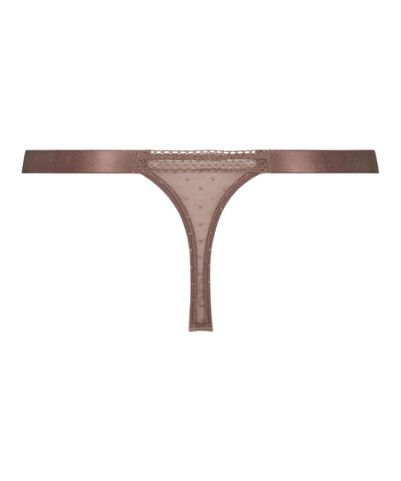 High-Waist-String Bessie, Braun