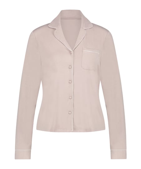 Langärmelige Jersey-Jacke Essential, Beige