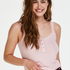 Singlet top cami rib lace, Rose