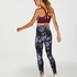 Legging de sport taille haute HKMX Flower, Noir