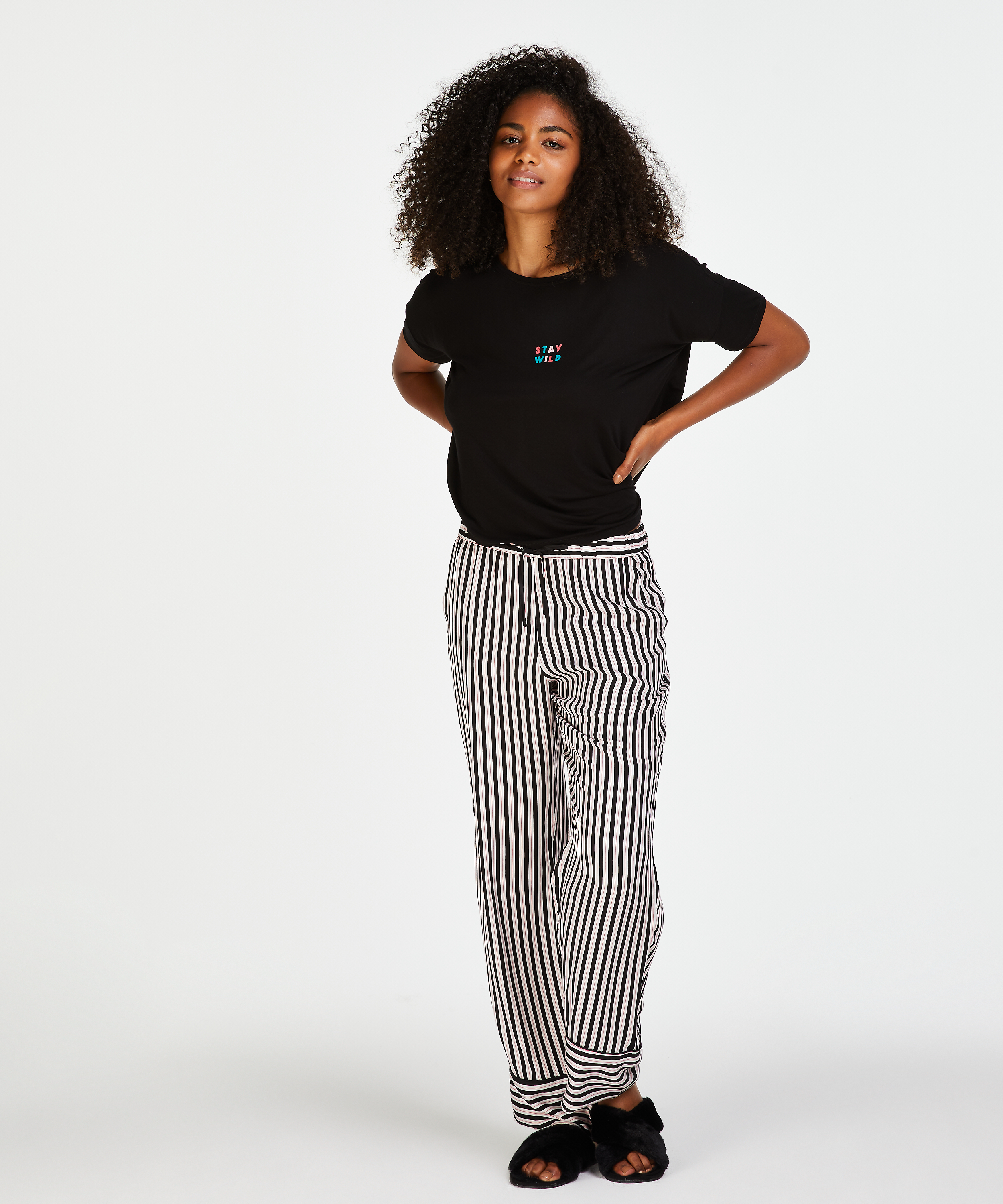 Pantalon woven, Noir, main