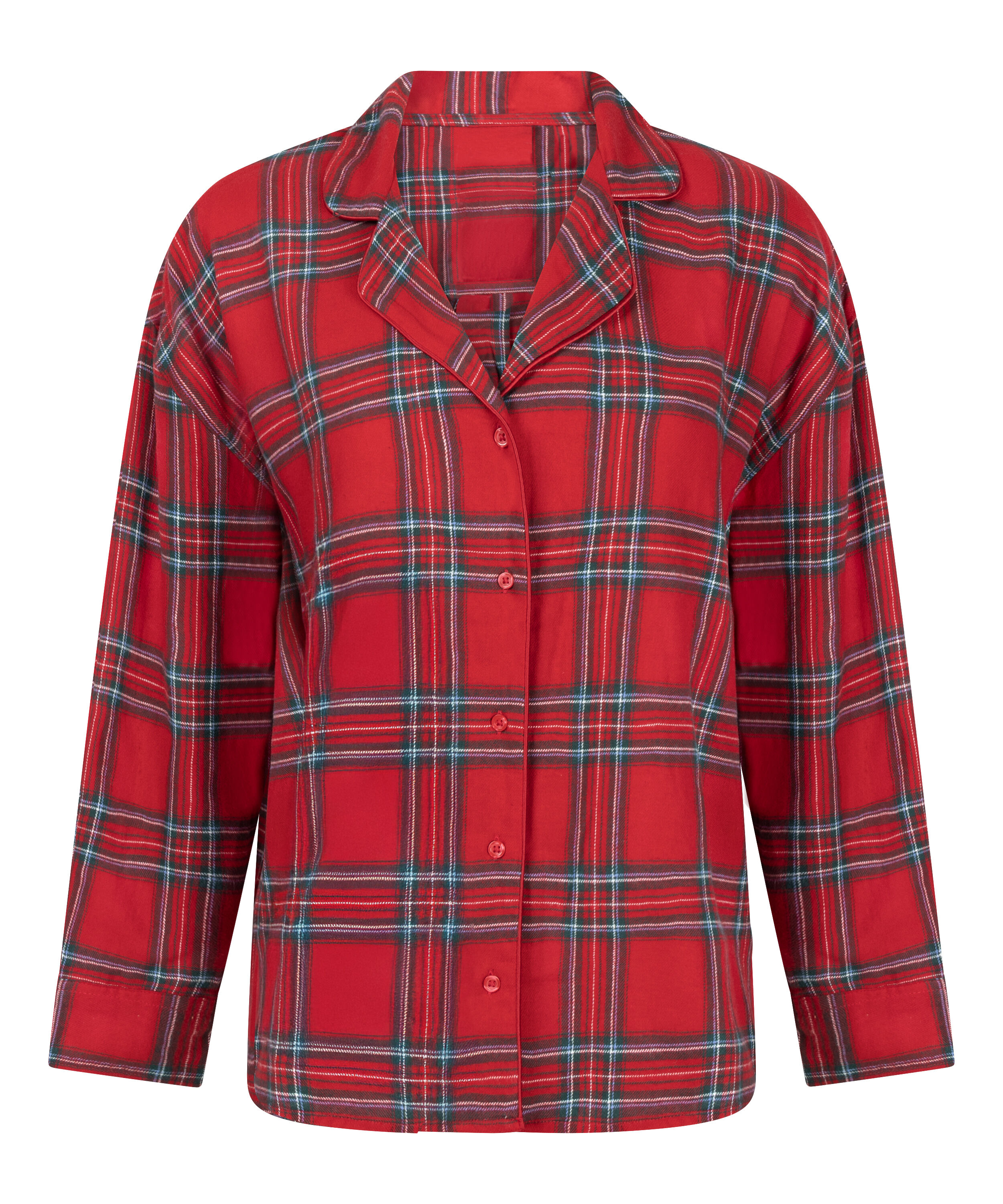 Pyjamatop aus Flanell, Rot