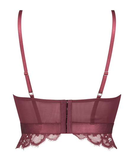 Soutien-gorge &agrave; armatures pr&eacute;form&eacute; longline Heather, Rouge