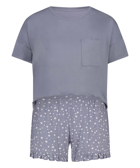 Kurzes Pyjamaset, Lila
