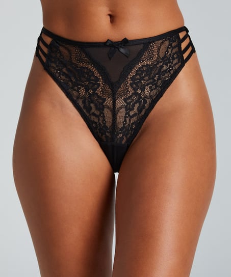 3er-Pack String, Schwarz