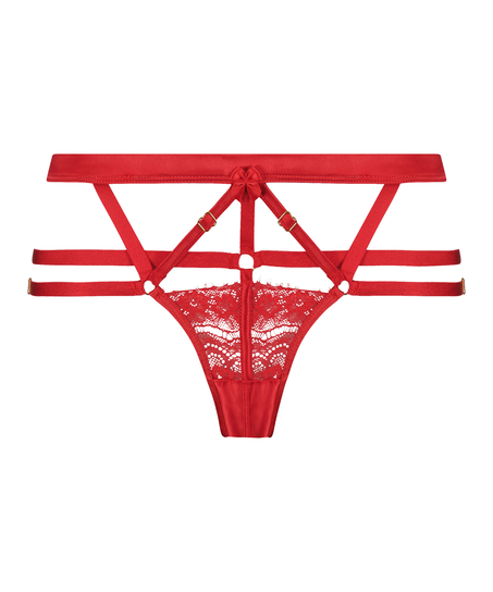 Hoher Brazilian Mitzy mit offenem Schritt, Rot