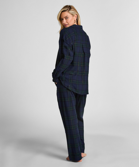 Haut de Pyjama Flanel, Bleu