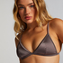 Haut de bikini triangle Luna, Gris