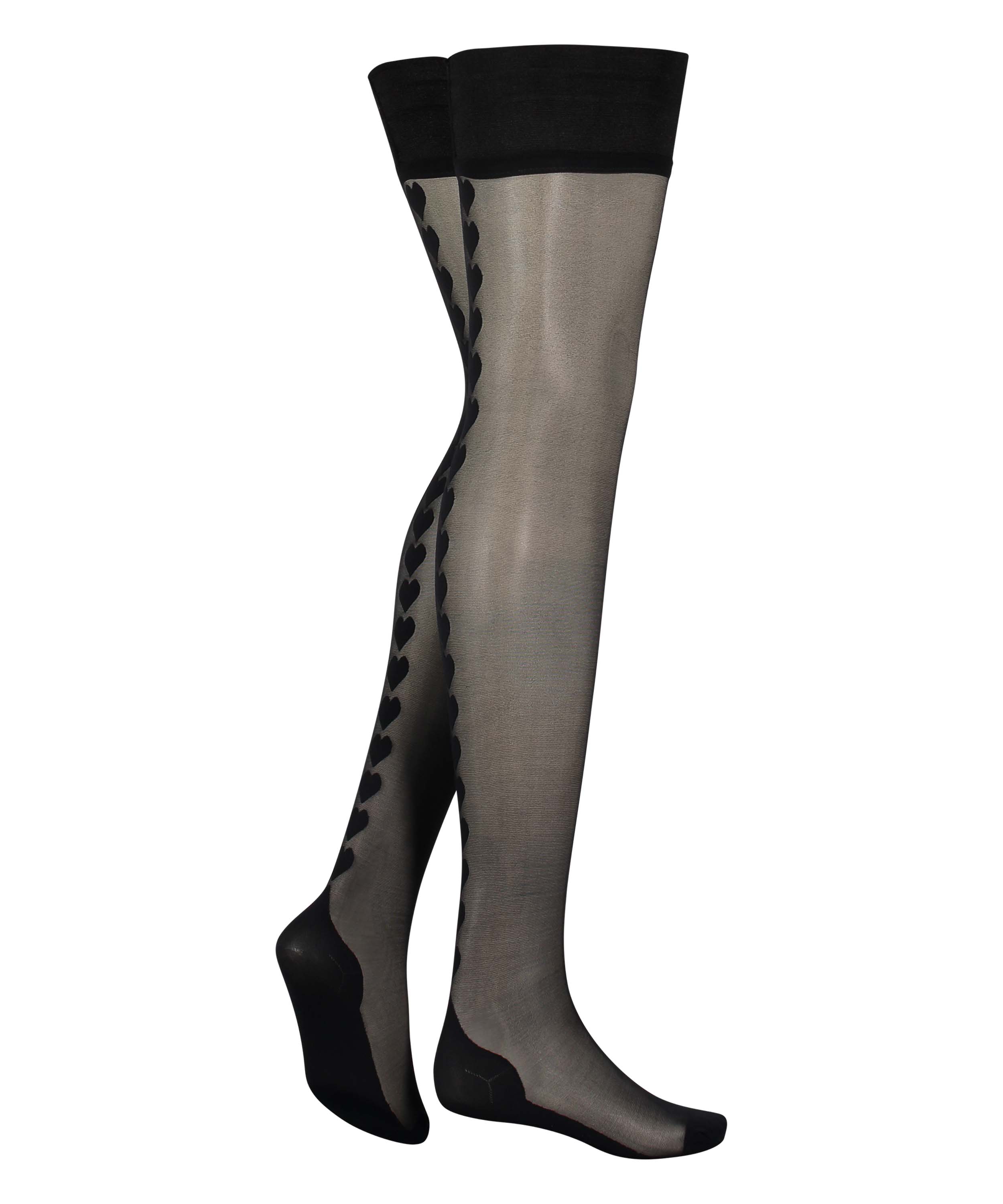 15 Denier Hold-Ups Heart, Schwarz, main