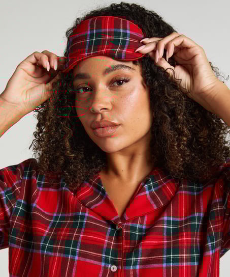 Schlafmaske Flanell, Rot