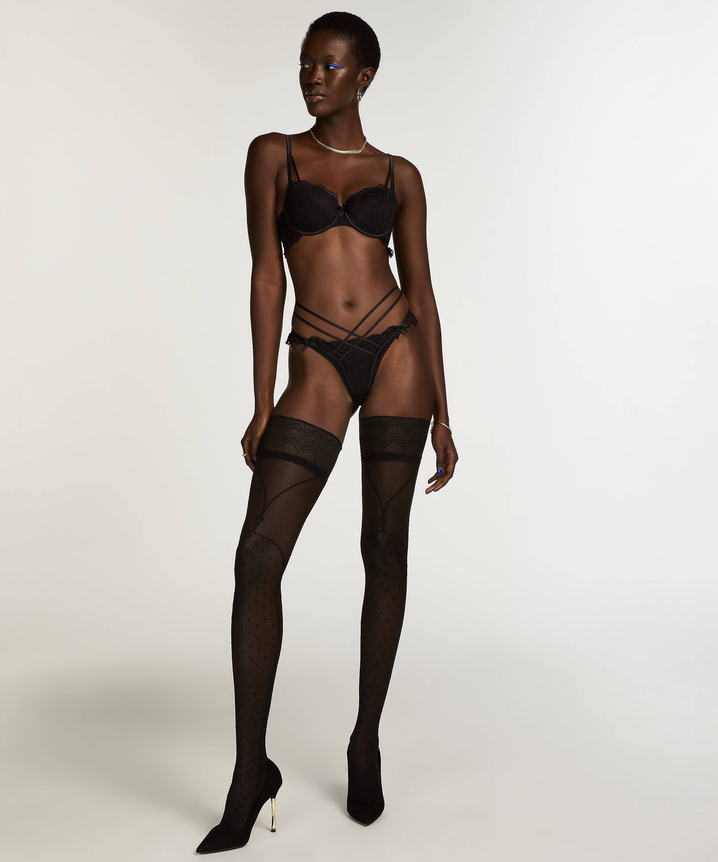 Overknee-Strumpf Nyakim, Schwarz, main