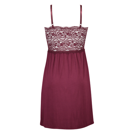Jersey lace slipdress, Rot