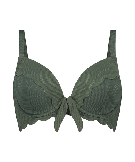 Haut de bikini &agrave; armatures pr&eacute;form&eacute; Scallop Glam, Vert