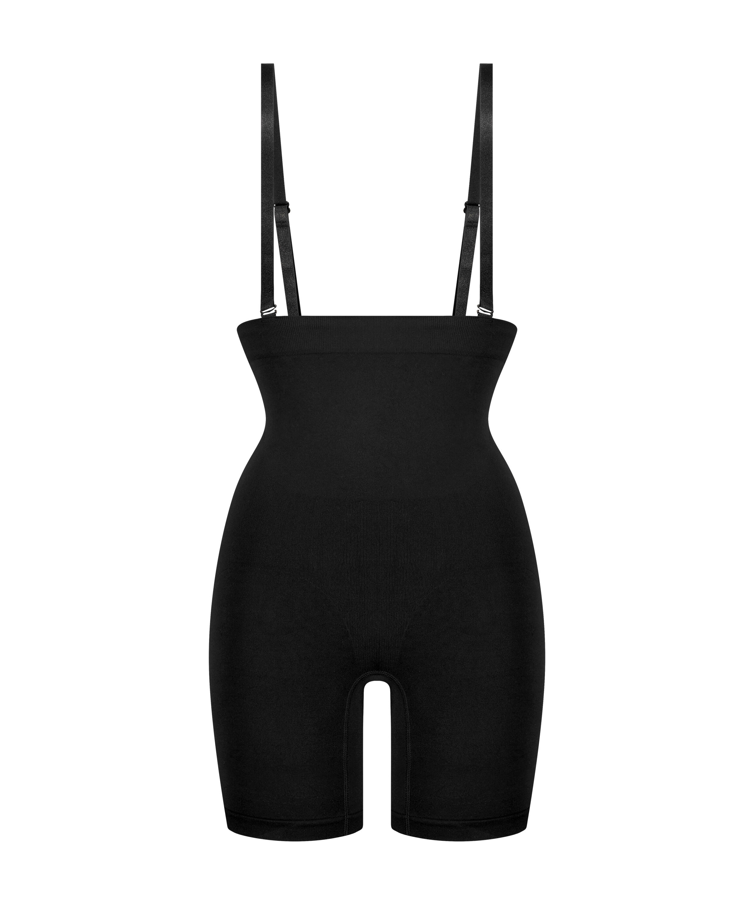 Nahtloser korrigierender Thigh Slimmer, Schwarz