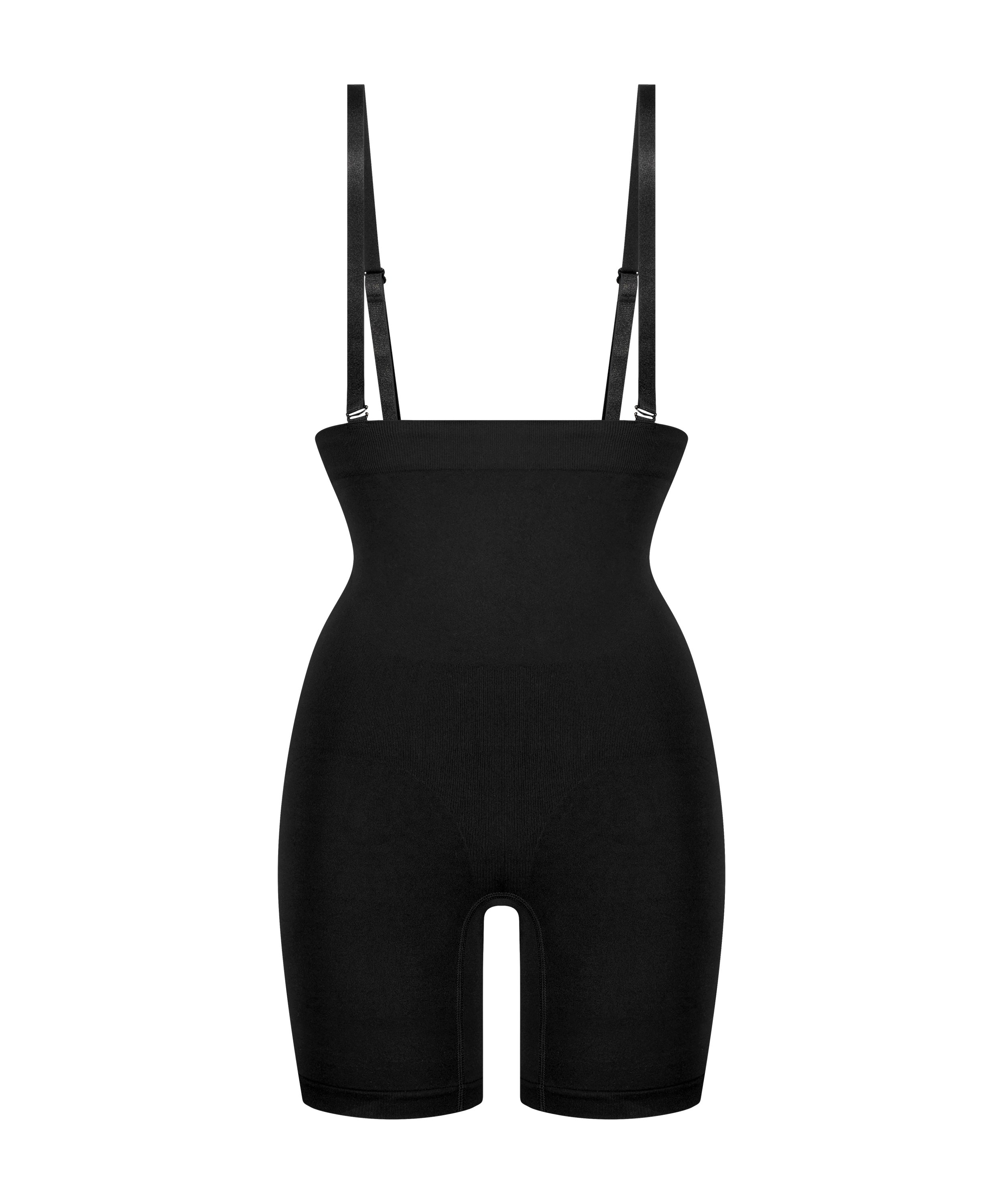 Nahtloser korrigierender Thigh Slimmer, Schwarz, main