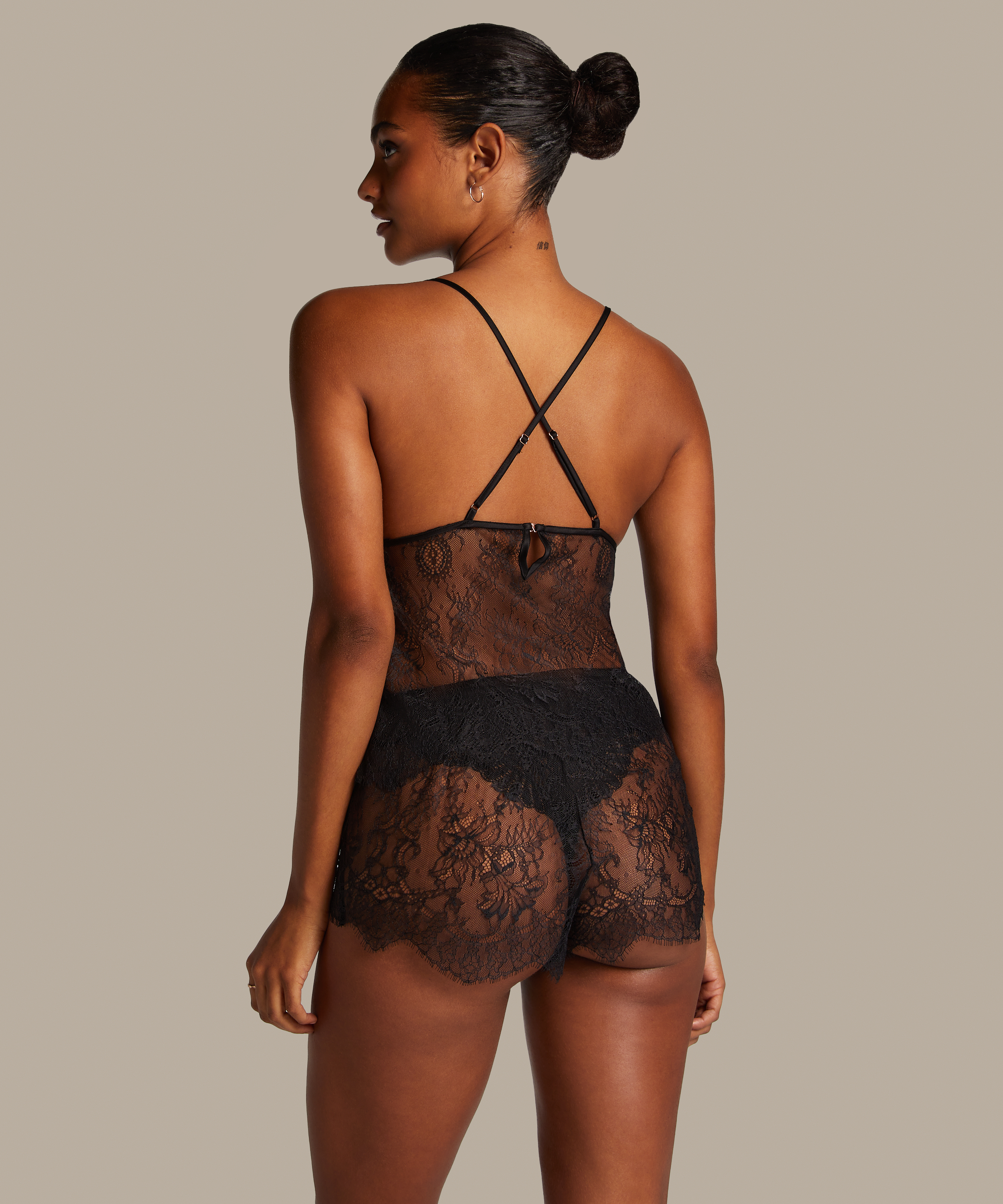 Shorts Lace Delphine, Noir, main