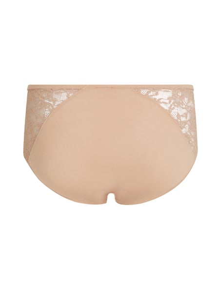 Superslip Midi aus Spitze, Beige