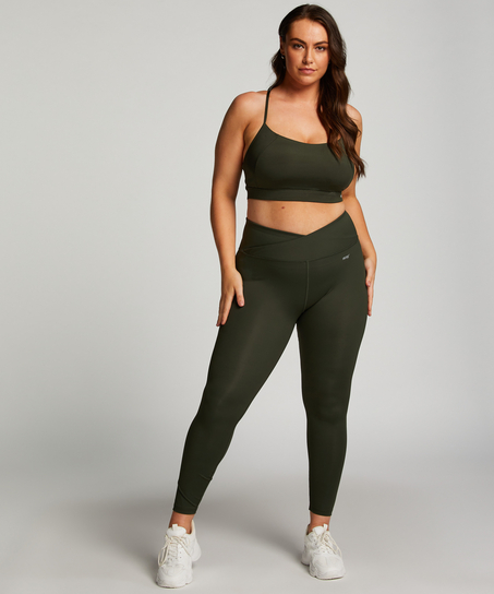 HKMX Gekreuzte High Waist-Leggings, grün
