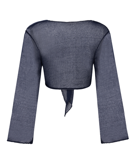 Strand-Strick-Top, Blau