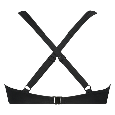 Vorgeformtes Bügel-Bikini-Top Sunset Dreams Cup E +, Schwarz