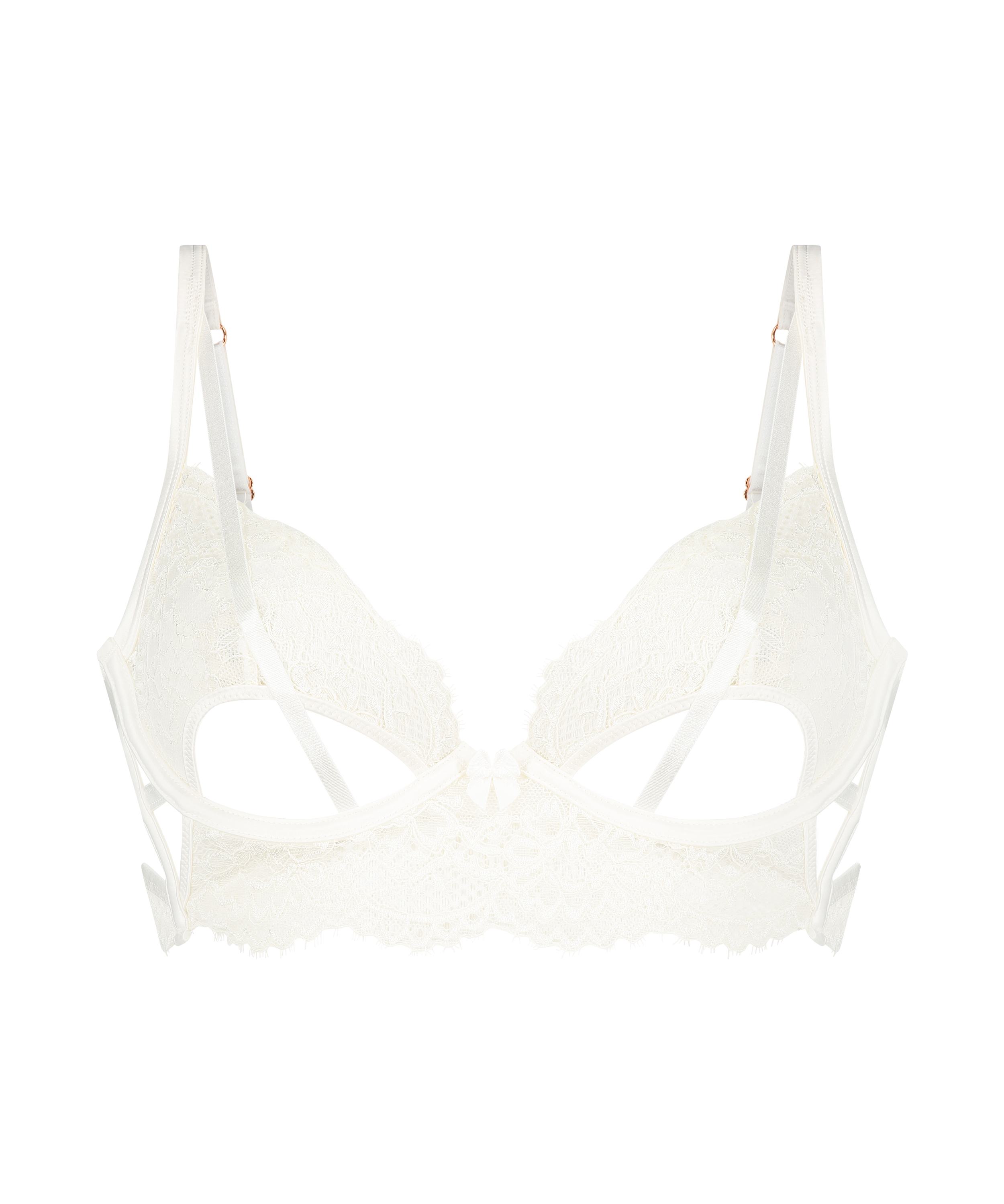 Soutien-gorge &agrave; armatures non-pr&eacute;form&eacute; longline Eve, Blanc, main