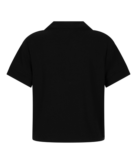 Kurzärmelige Jersey-Jacke Essential, Schwarz