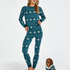 Pyjamaset Fleece, Blau