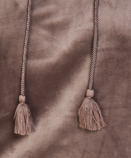 Hoodie en velours, Marron