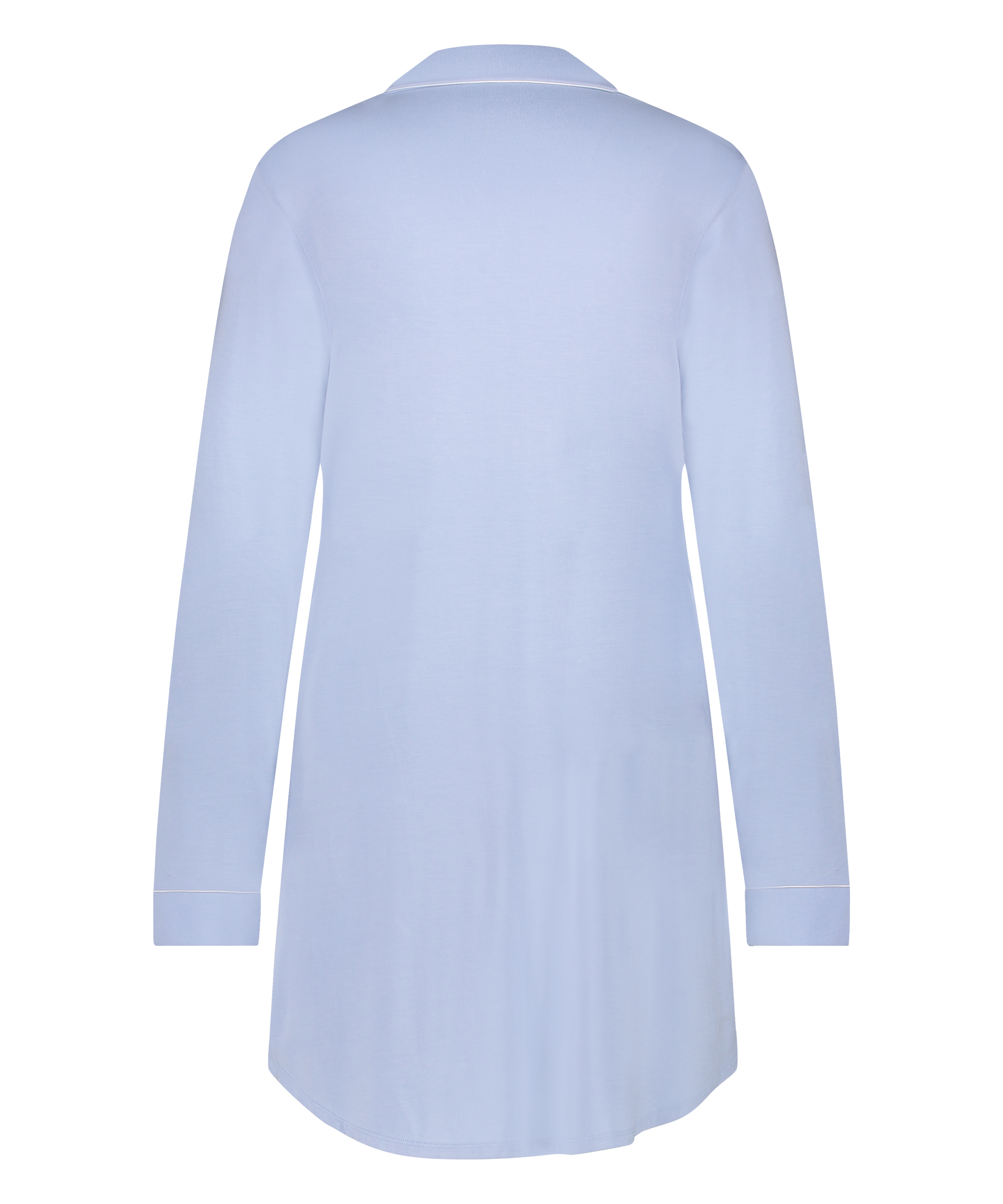 Langärmeliges Jersey-Hemdkleid Essential, Blau, main