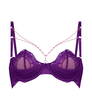 Soutien-gorge rembourré demi-bonnet à armatures préformé Belladonna, Violet, main Soutien-gorge rembourré demi-bonnet à armatures préformé Belladonna, Violet